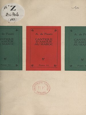 cover image of Cantique d'amour au Maroc